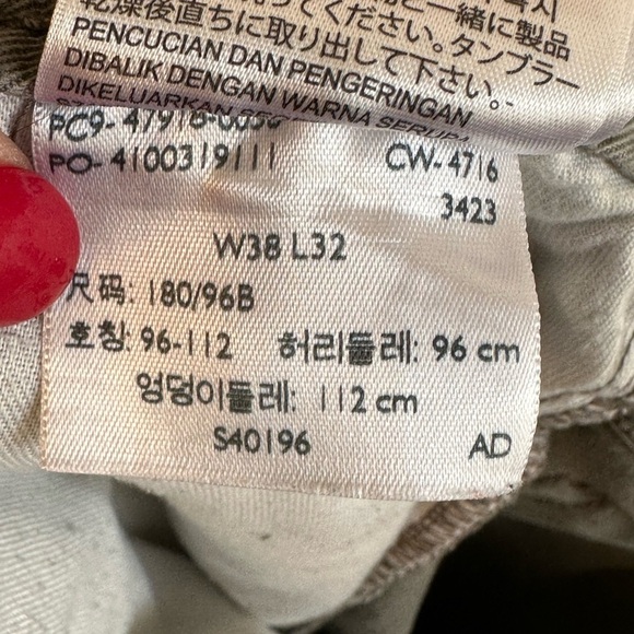 Dockers Distressed Gray Straight Fit Chino Jean pants Sz. 38x32 Men’s - Picture 12 of 12